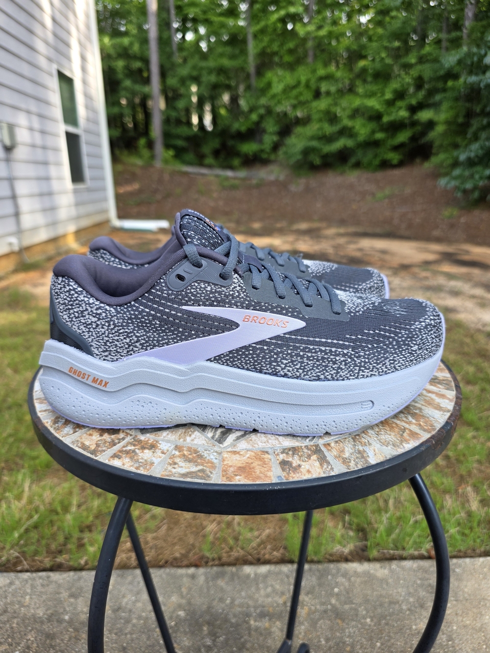 Brooks Ghost Max 2 1204201B005 Ebony/Sweet Lavender Running Shoes Women Sz 9 B